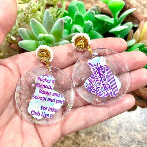 Lisa Frank Iridescent Polar Bear Earrings - Picture 4 of 4